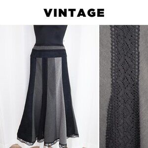 Vintage Y2K Fairycore Patchwork Midi Skirt Sz 10